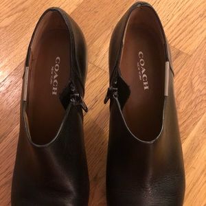 Coach black booties